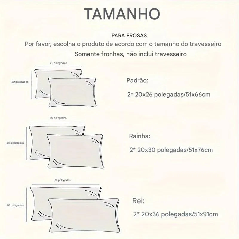 Kit 2 Unidades de Fronha de Poliéster Luxuosa com Fecho de Zíper Ortoluxxe