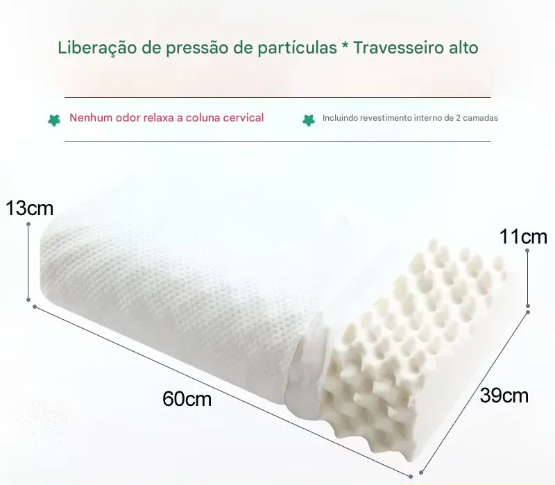 Travesseiro de Látex Tailandês Luxxe