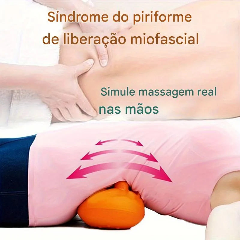 Rolo de Massagem para Alongamento do Piriforme e Alívio da Dor Ciática e Lombar Ortoluxxe