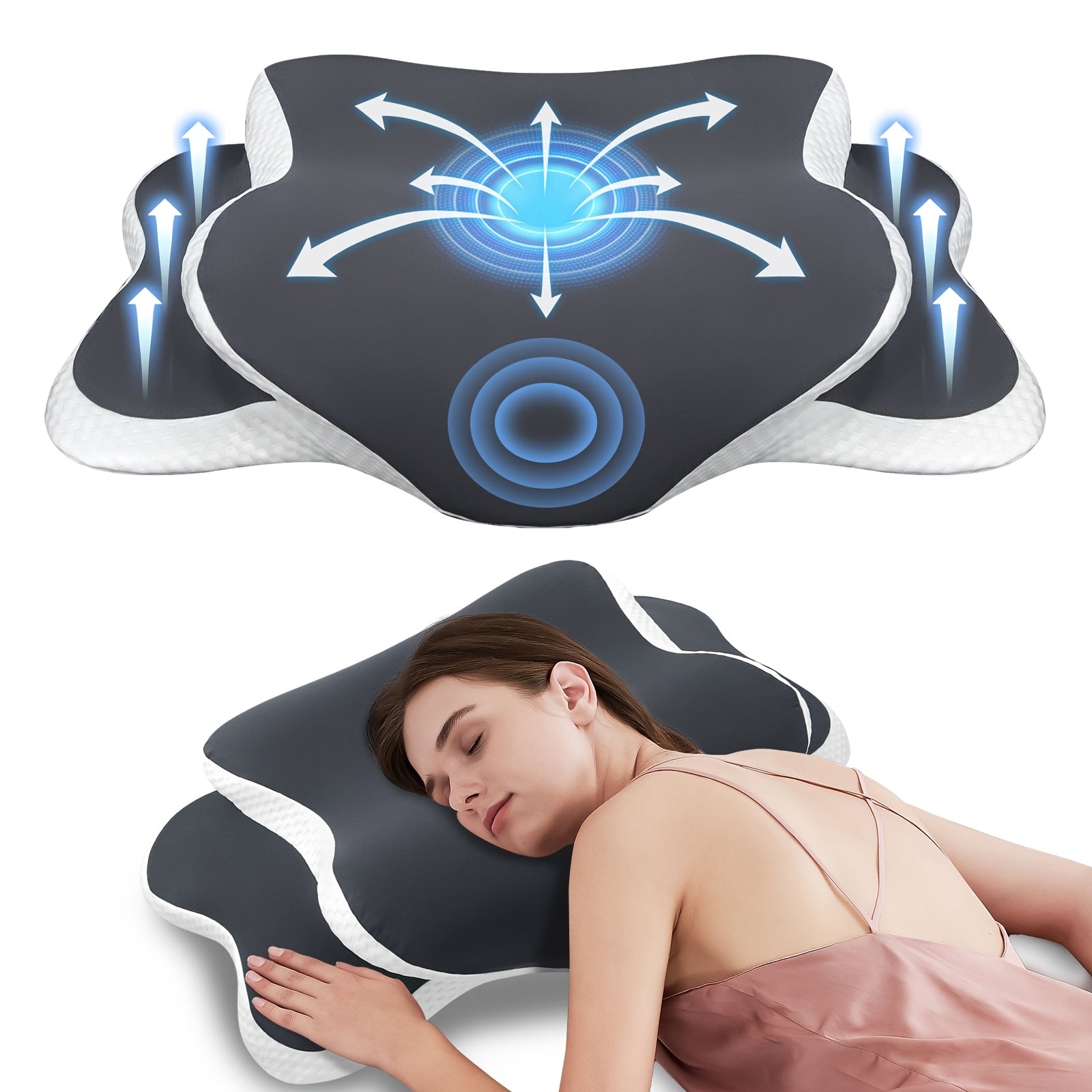 Travesseiro Viscoelástico em Formato de Borboleta Ortoluxxe