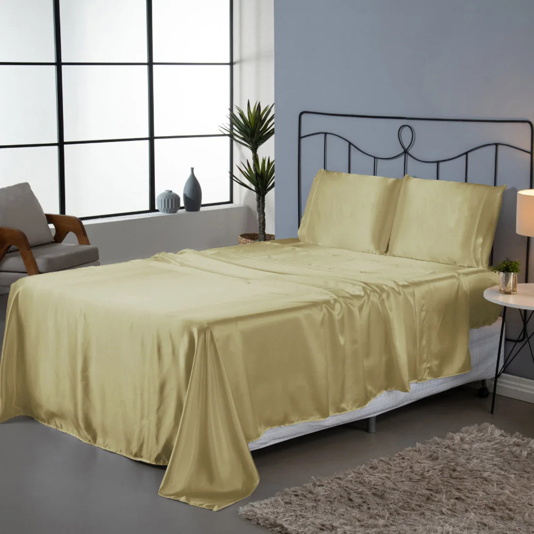 Jogo de Cama 4 Peças King com Elástico