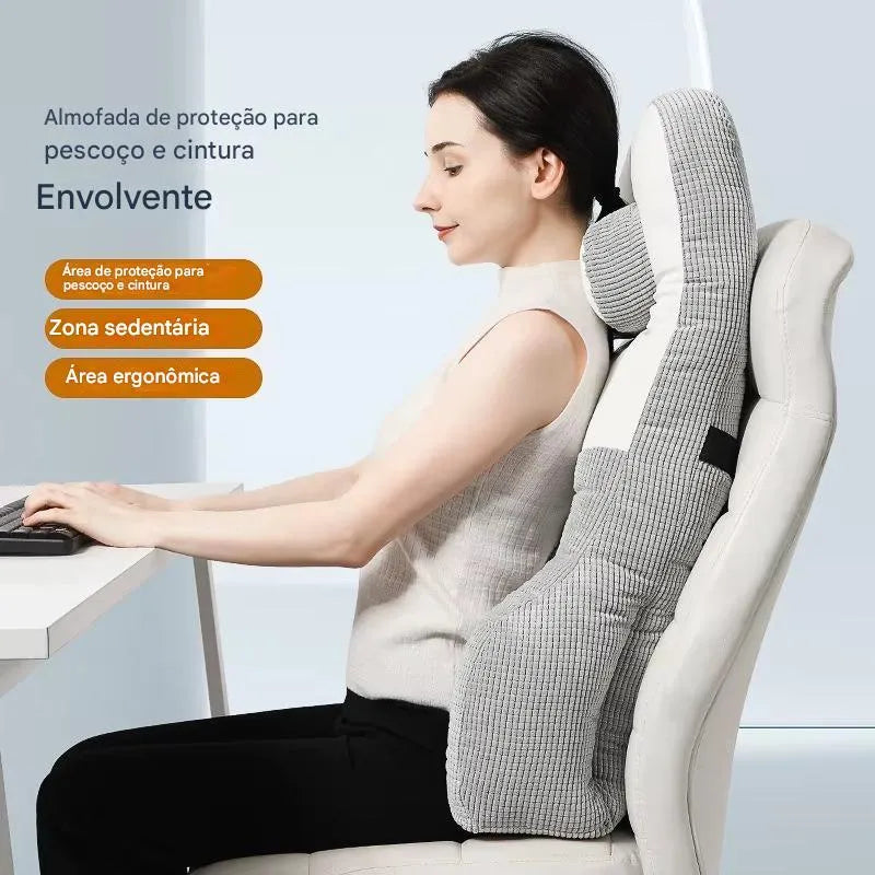Almofada Lombar de Encosto para Cadeira e Descanso