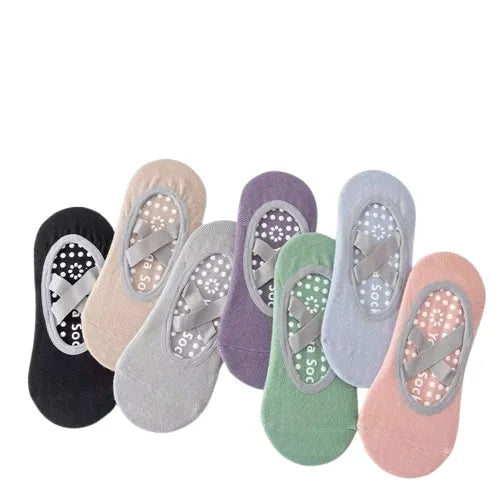 Meias Antiderrapantes Profissionais para Yoga e Pilates