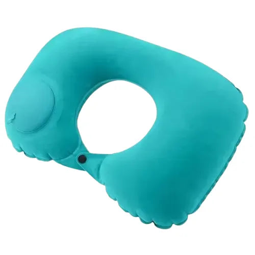 Travesseiro de Viagem Inflável em U com Suporte Cervical