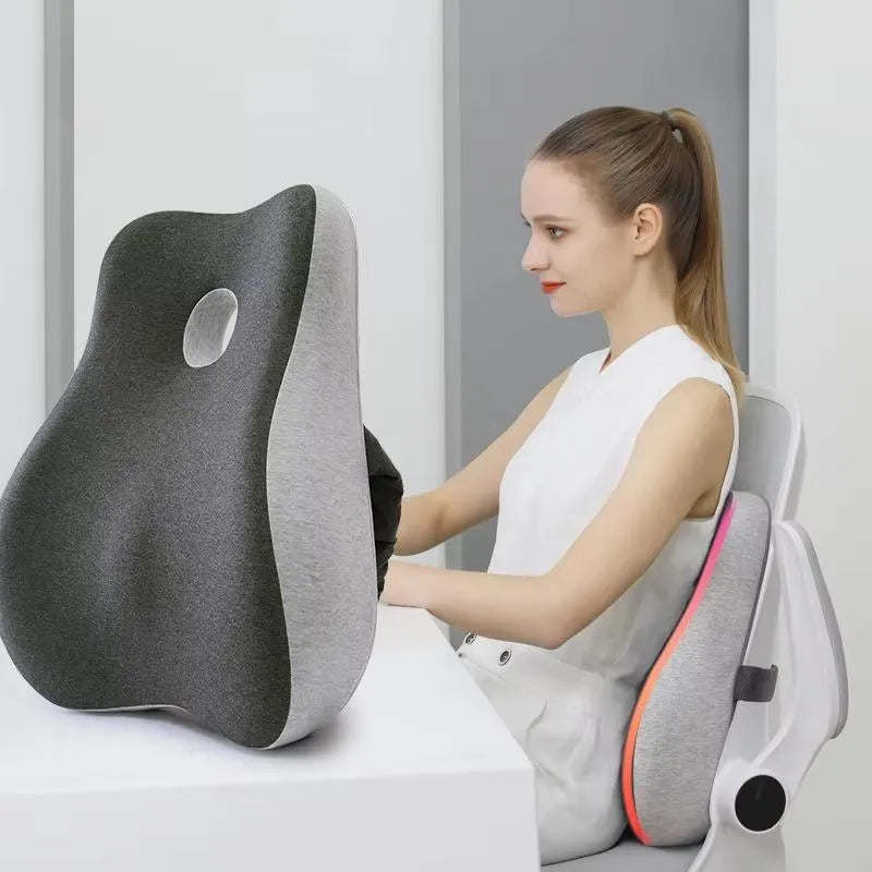 Almofada Ortopédica Memory Foam para Assento e Lombar