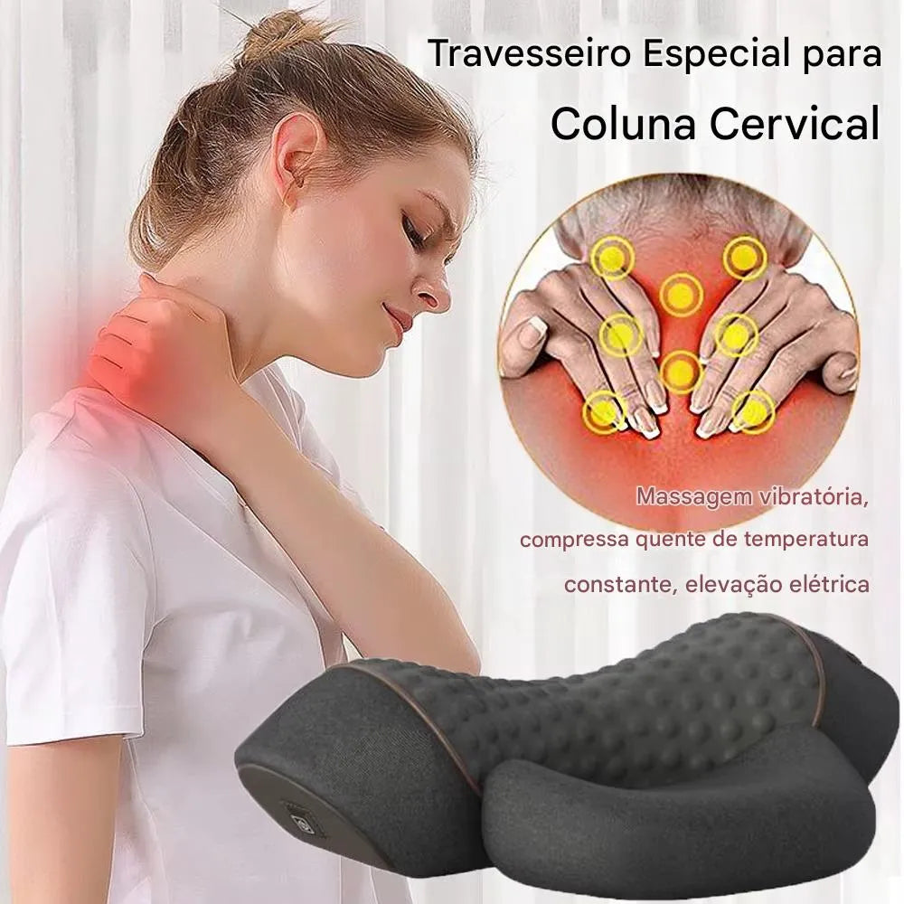 Travesseiro Massageador Elétrico para Pescoço