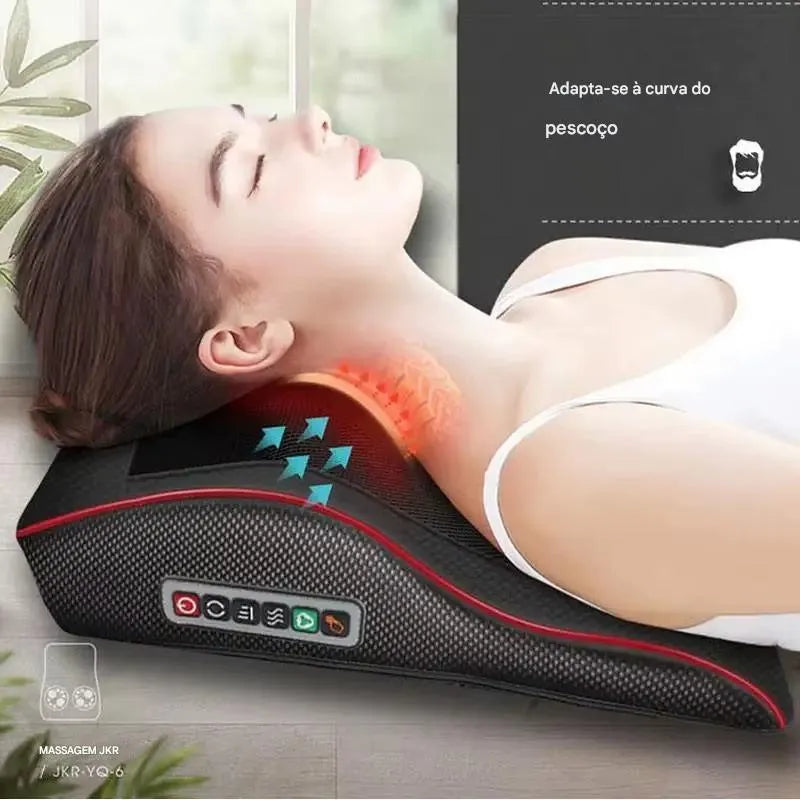 Almofada de Massagem Elétrica para Pescoço, Ombros e Costas