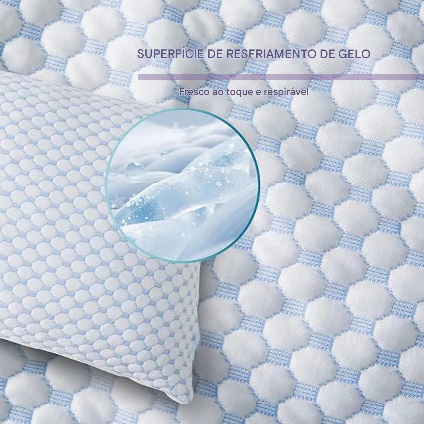 Travesseiro Gelado com Espuma de Memória
