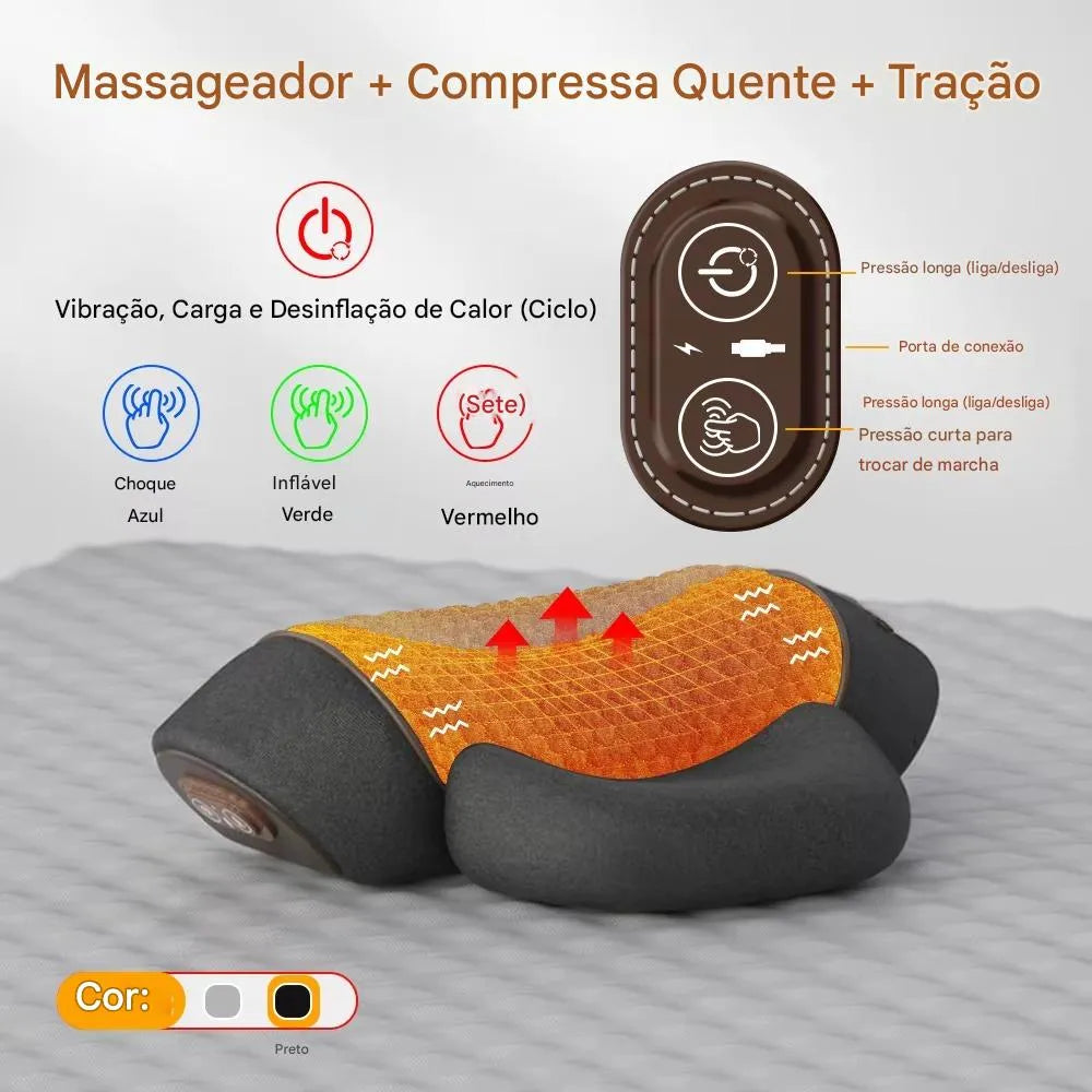 Travesseiro Massageador Elétrico para Pescoço