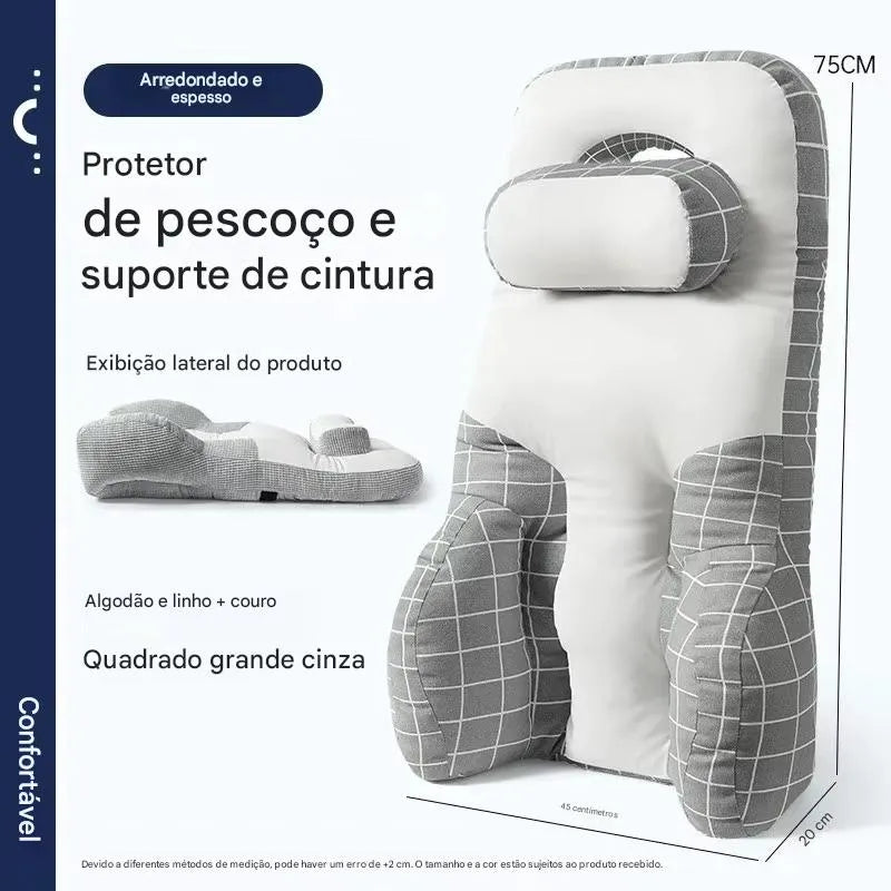 Almofada Lombar de Encosto para Cadeira e Descanso