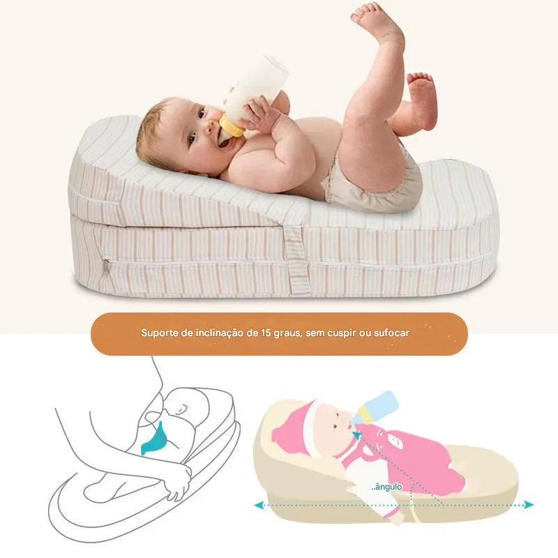 Almofada de Amamentação BabySlope Ortoluxxe  Ajustável Anti-Refluxo para Recém-Nascidos