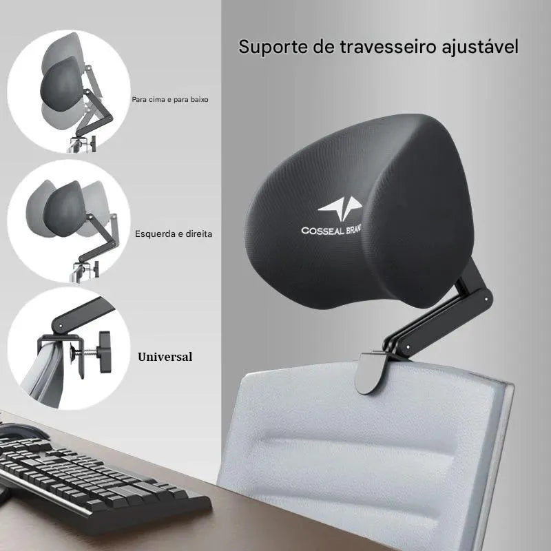 Encosto cervical e cabeça ajustavel para cadeira de escritório Ortoluxxe