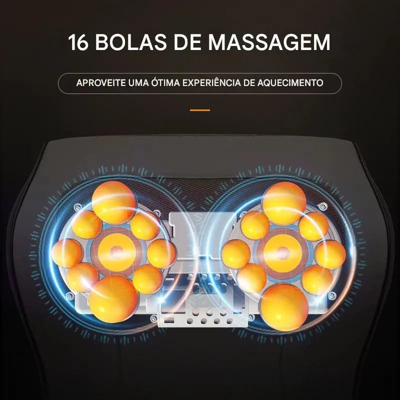 Almofada de Massagem Elétrica para Pescoço, Ombros e Costas