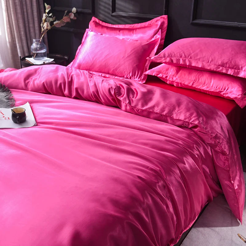 Jogo de Cama Cetim de Seda Liso