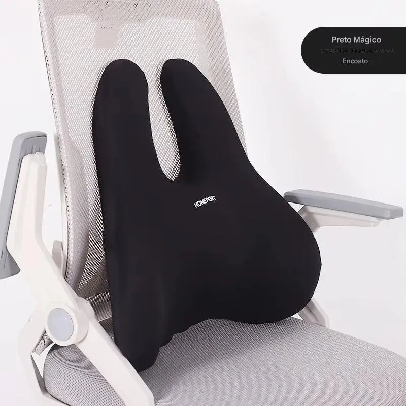 Almofada de Assento Memory Foam com Suporte Lombar