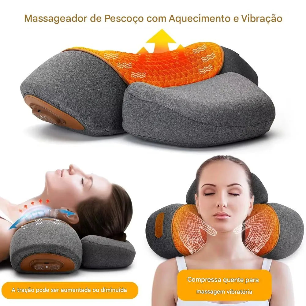 Travesseiro Massageador Elétrico para Pescoço
