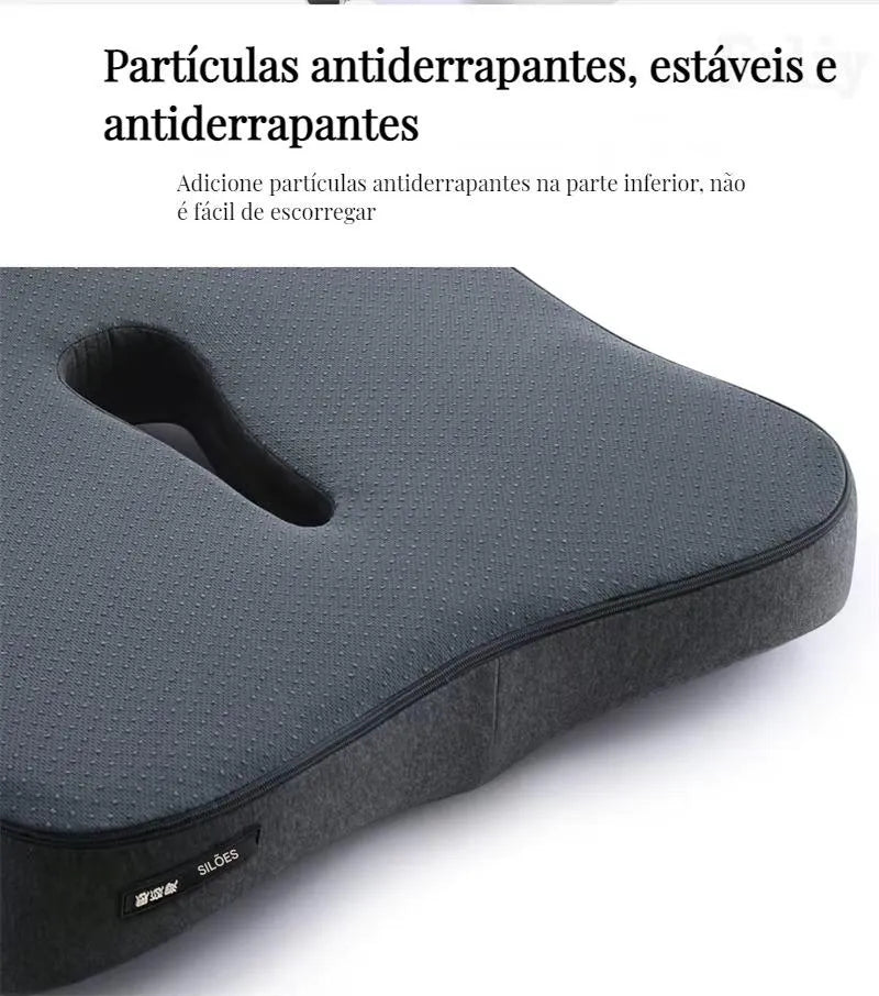 Almofada Ortopédica Memory Foam para Assento e Lombar