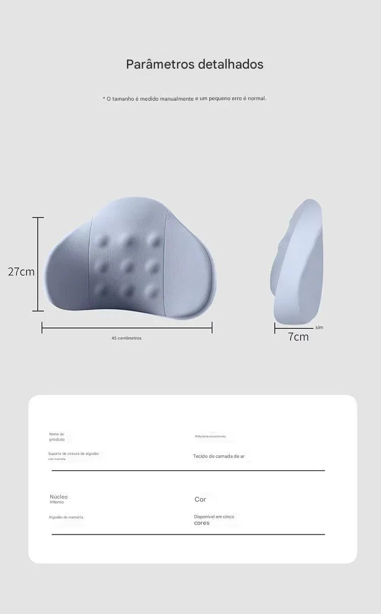 Almofada Ergonômica Lombar para Carro Ortoluxxe
