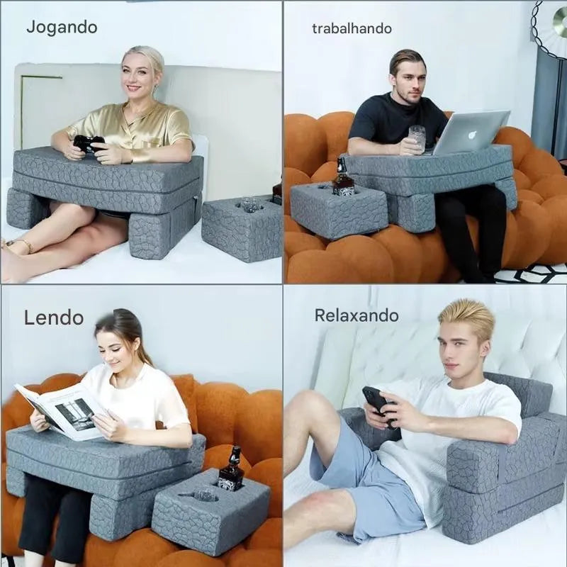 Almofada de Leitura para Colo com Apoio de Braços Memory Foam