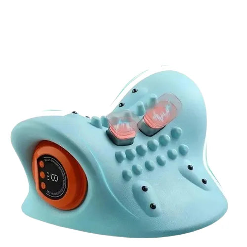 Travesseiro Cervical Massageador Elétrico com Tração e Vibração