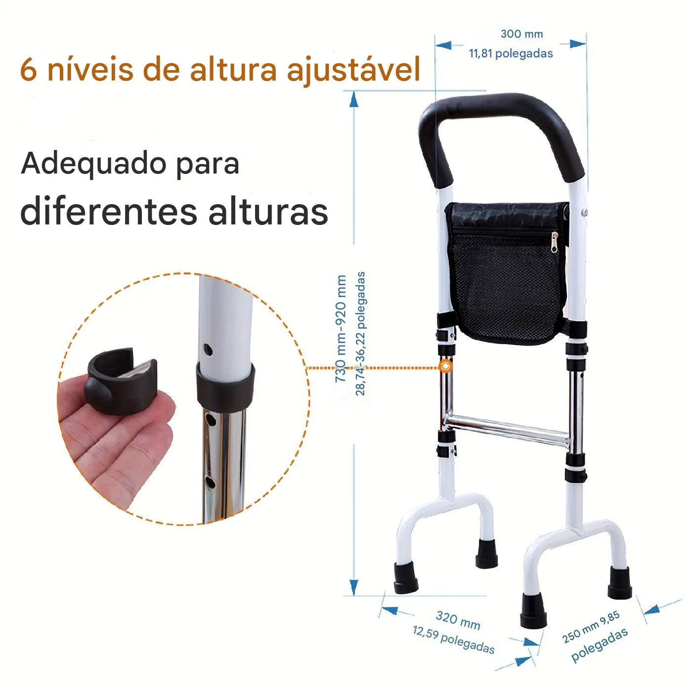 Barra de Apoio para Cama de Idosos Ortoluxxe